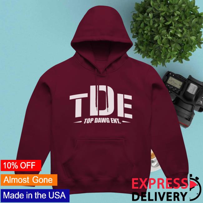 Official Clothing Top Dawg Entertainment Merch Store Original TDE Hoody (Burgundy)