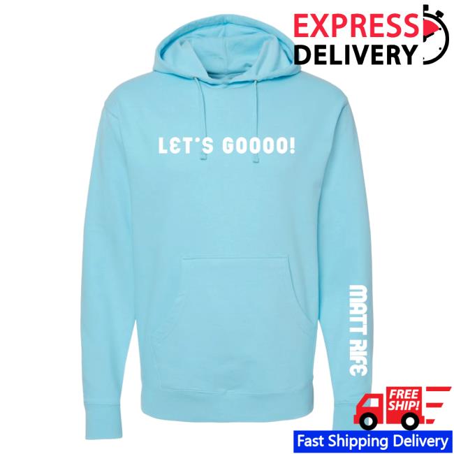 Officia Matt Rife Store Shop Merch Matt Rife Blue Let’s Goooo! Sweater MattRife