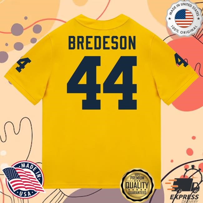Michigan Wolverines #44 Max Bredeson Student Athlete Maize Football Jersey Shirts The M Den Shop Official