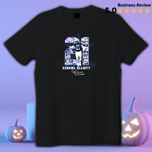 21 Ezekiel Elliott MVP Dallas Cowboys signature Long Sleeve Tee