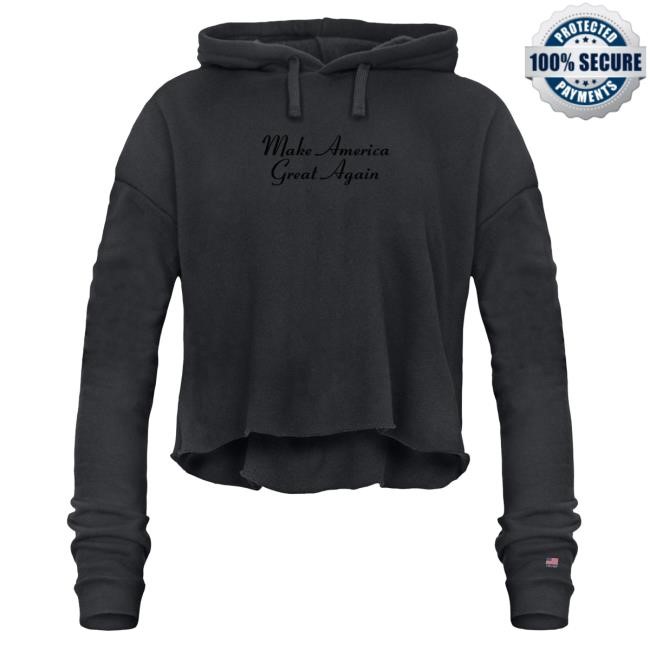 Official Donald Trump Merch Shop MAGA Cropped Make America Great Again logo Hooded Sweatshirt Trump Store