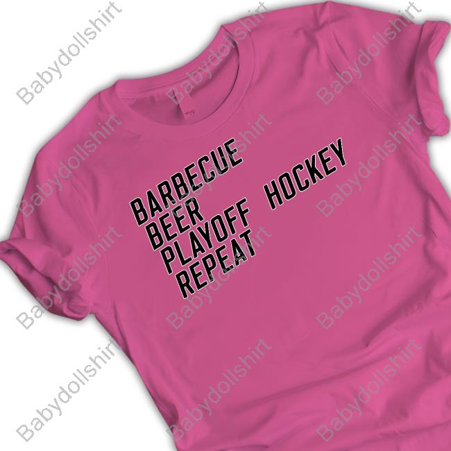 Official Barstool Sports Store Barbecue Beer Playoff Hockey Repeat Tee Shirt