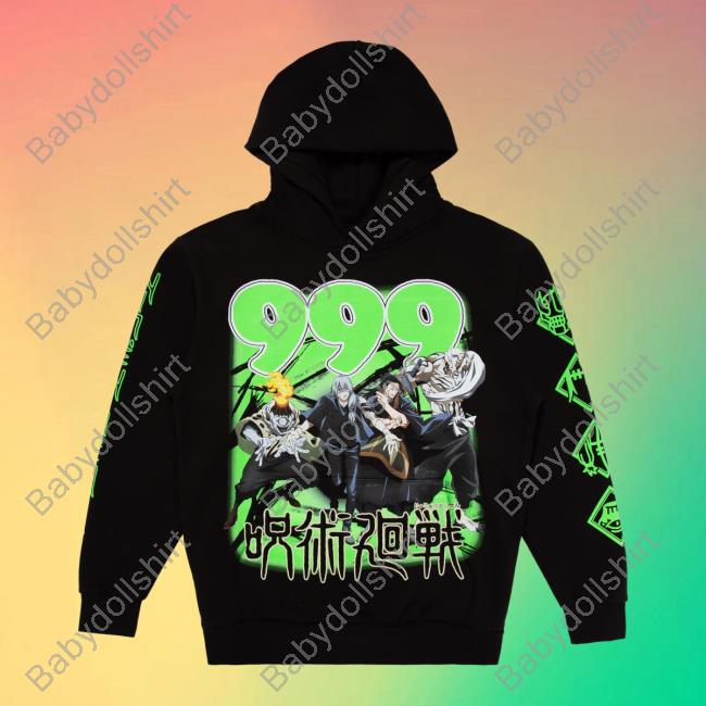 Official Juice Wrld 999Club Clothing Merch Store Shop 999 X Jjk Cursed Energy Hoodie