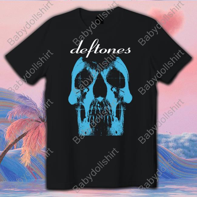 Deftones Merchandise Deftones Blue Skull Long Sleeve Shirt Shopdeftones