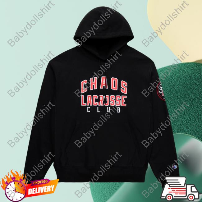 Official Premier Lacrosse League Shop Champion Chaos Lacrosse Throwback Reverse Weave Hoodie Black