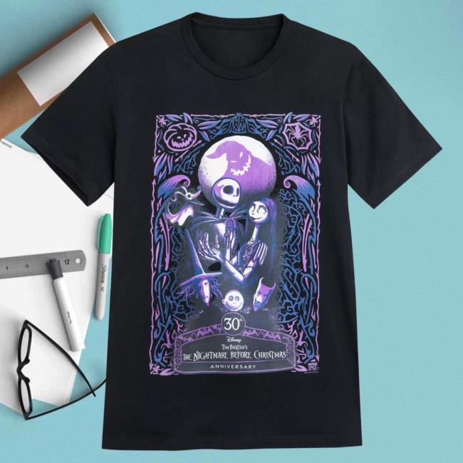Official Shop Disney Merch Store The Nightmare Before Christmas Attractive Shirt 30th Anniversary Shopdisney Appare Clothing