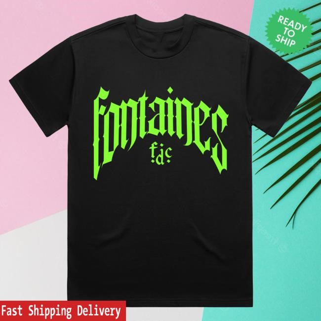 Fontaines D.C. USA & Canada Tour Black Tee Shirt Fontaines Band Apparel Merch