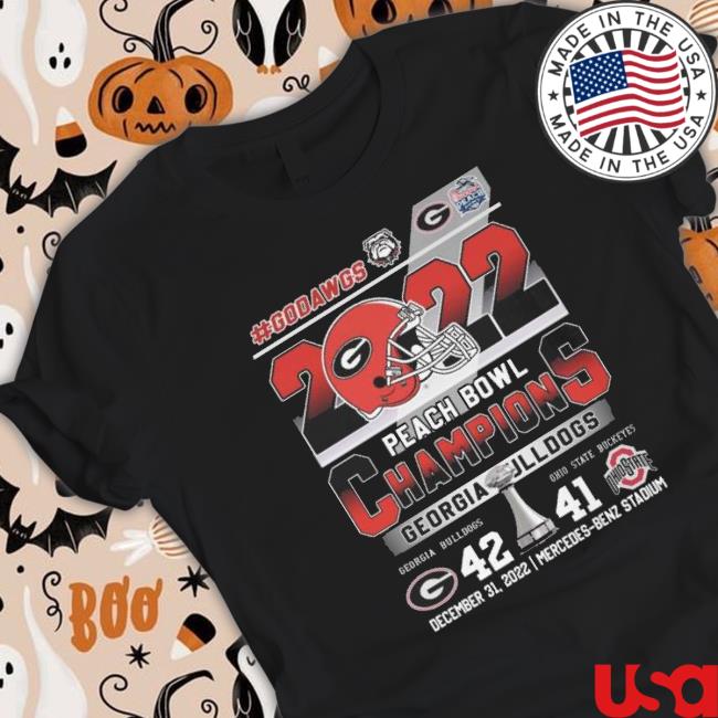 Georgia Bulldogs #Godawgs 2022 Peach Bowl Champions Hooded Sweatshirt