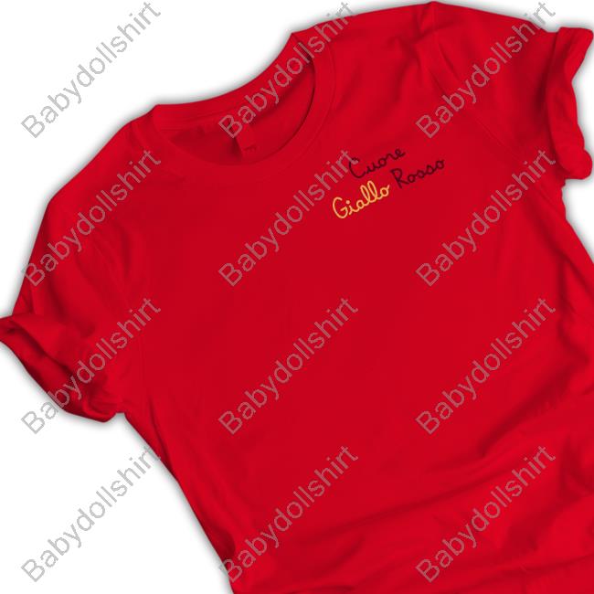 AS Roma Cuore Giallo Rosso Tee