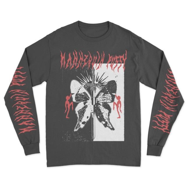 Butterfly Band LS Tee — Mannequin Pussy Festival Fit Mannequin Pussy Concert Long Sleeve — Butterfly Stagewear