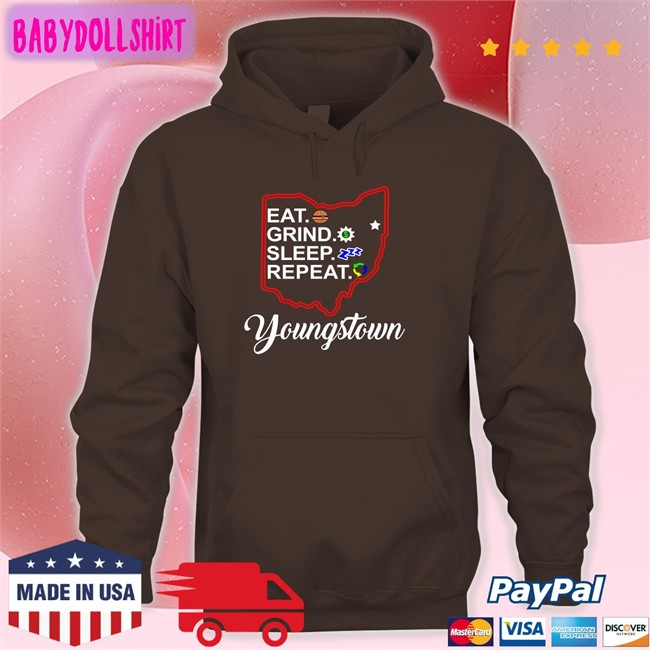 Tim Ryan Eat Grind Sleep Repeat Youngstown Tee Shirt