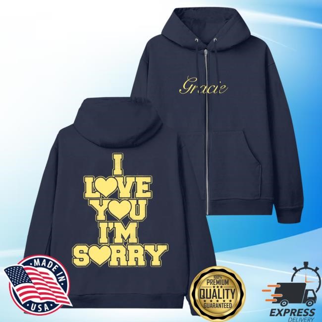 Official Shop Gracieabrams Gracie Abrams Store Merch I Love You I'm Sorry Zip Crew neck Sweatshirt