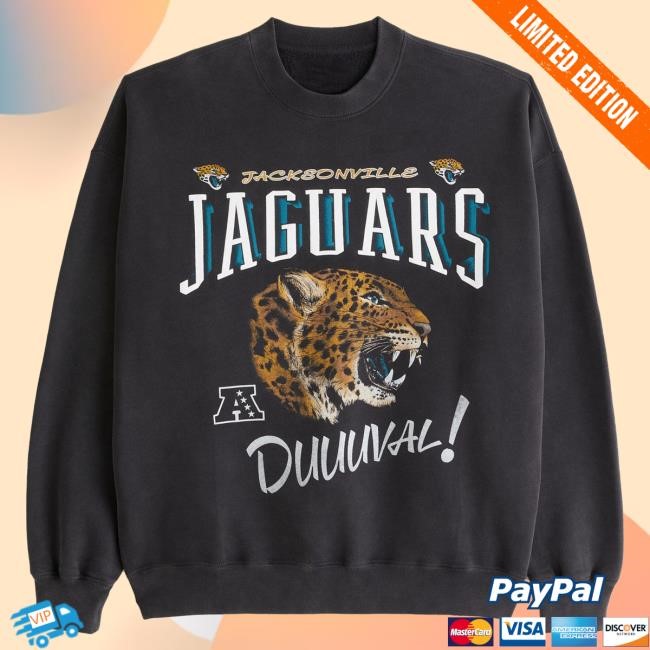 Official Abercrombie And Fitch Store Jacksonville Jaguars Graphic Sweater NFL by Abercrombie