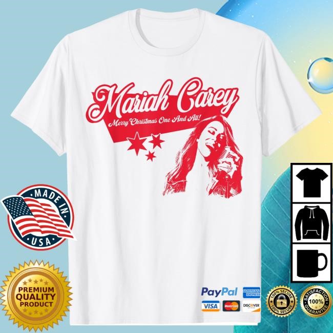 Mariah Carey Official Merry Christmas One & All Tour Stars Shirt New