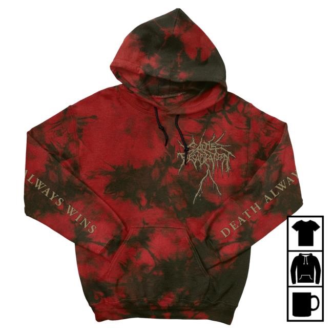 Death Atlas Crystal Tie Dye Pullover Cattle Decapitation Venue Cattle Decapitation Death Atlas Tie Dye Hoodie | IndieMerchstore
