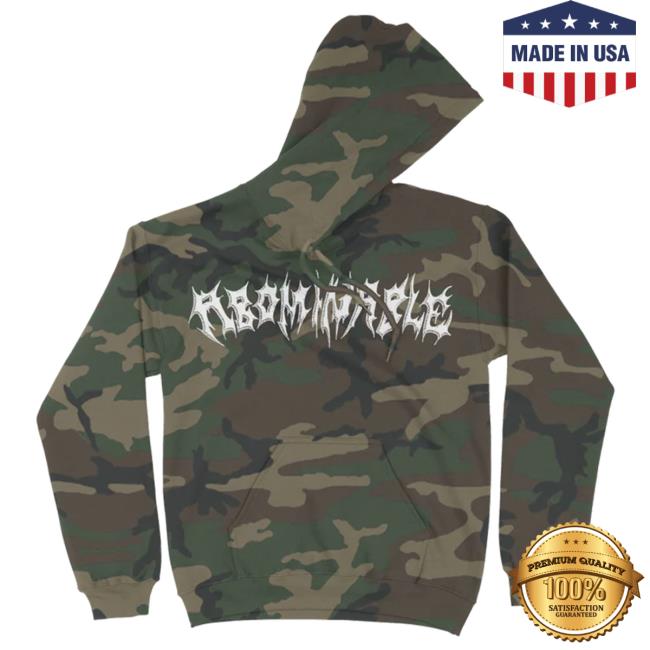 Official Death Wish Store Abominable Electronics "Logo" Premium Forest Camo Crew neck Deathwish Inc