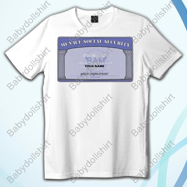 Kanel Joseph Merch Customizable BAM White Social Security Long Sleeve Tee