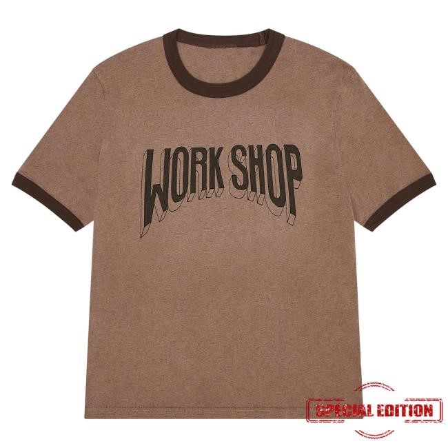 Official Dover Street Market Clothing Store Brain Dead Men's Workshop Ringer T-Shirts Overdyed Earth