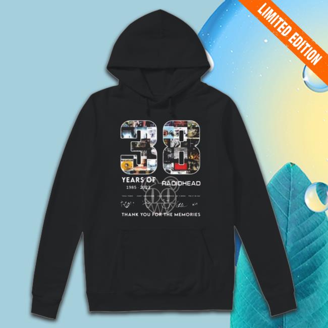 38 Years Of 1985-2023 Radiohead Thank You For The Memories Signatures Tee Shirt