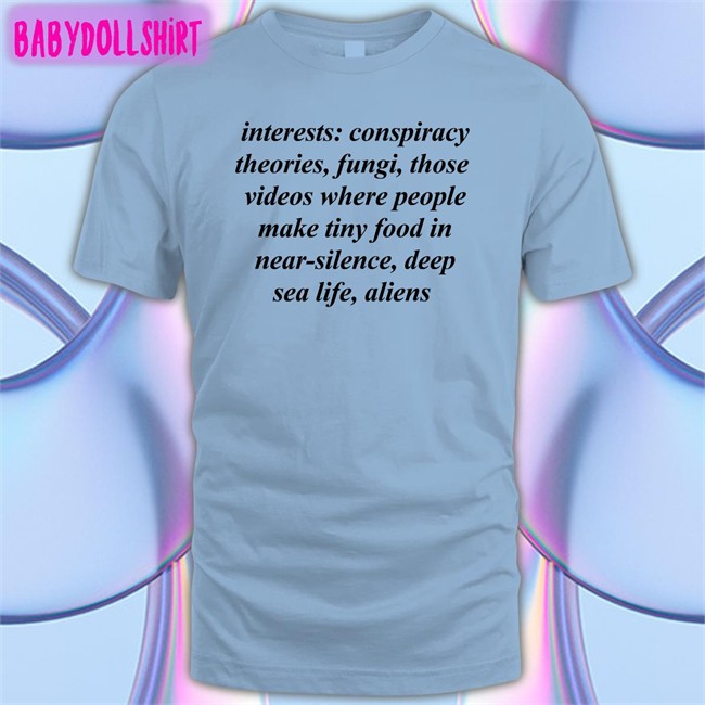 Interests Conspiracy Theories Fungi Those Videos Where People Make Tiny Food In Near Silence Deep Sea Life Aliens Tee Izuku Hutchex