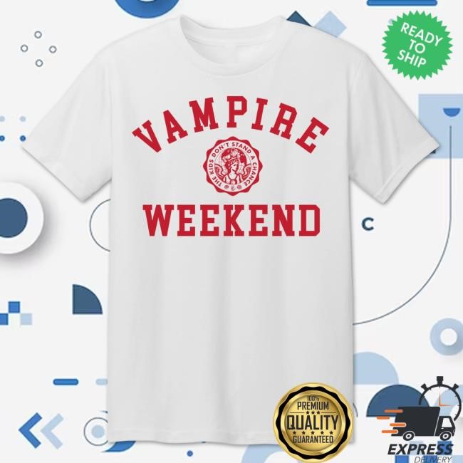 Official Vampire Weekend Merch Collegiate S/S (White) Tee Official Vampire Weekend Collegiate S/S (White) Tees