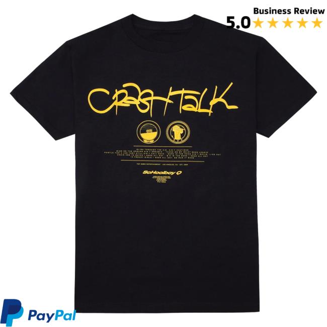 Official Txdxe Merch Store Schoolboy Q Crash Talk S/S New Shirt (Black) SchoolboyQ