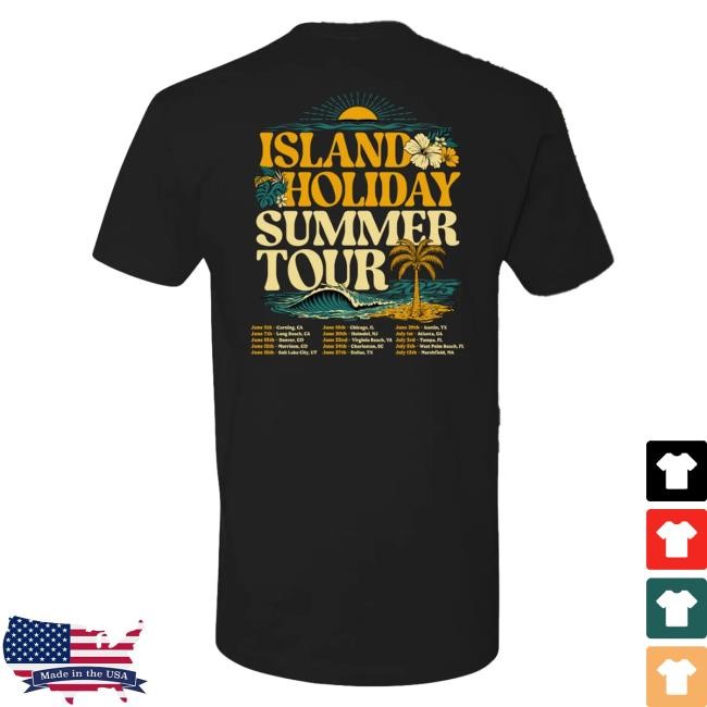 Stick Figure 2025 Island Holiday Tour Hot Shirt (Black) Stick Figure Merch Store Official