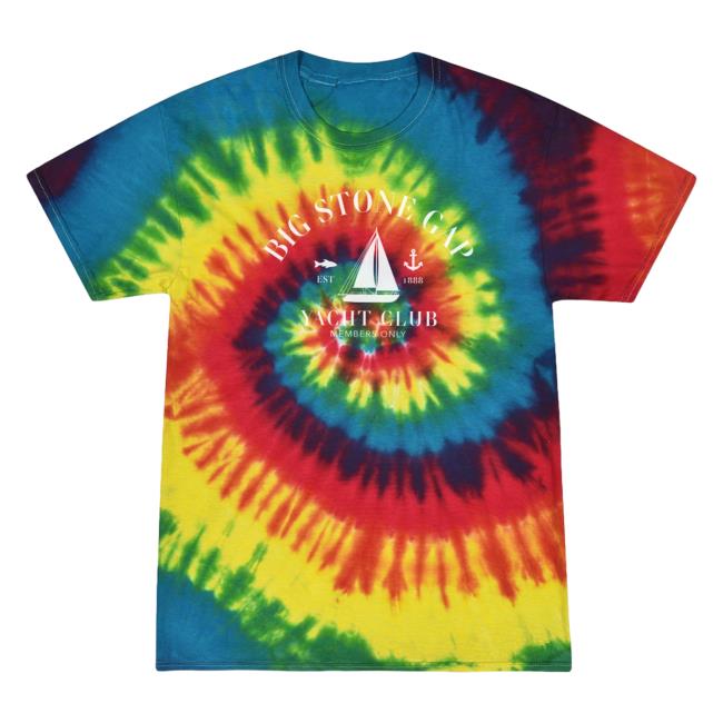 Official Hometown Apparel Clothing Merch Big Stone Gap Virginia Yacht Club Tie-Dye Hot Shirt 5XL Tie Dye Reactive Rainbow