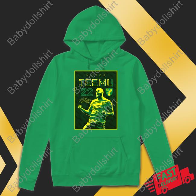 Official Canaries Shop Kiitos Pukki Teemu 22 Crewneck Sweatshirt Norwich City Fc