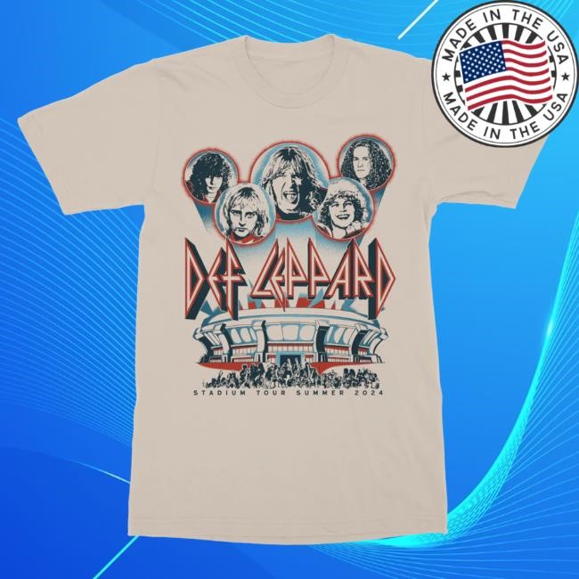 Official Def Leppard Merch Store Clothing Summer Stadium Tour 2024 E-Comm Exclusive Hot Shirt DefLeppard