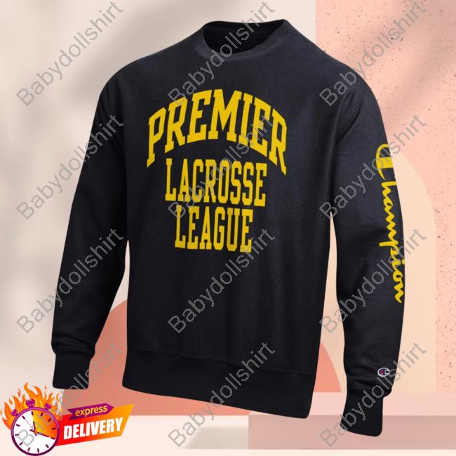 Official Premier Lacrosse League Shop Champion Collegiate League Reverse Weave Crewneck Black