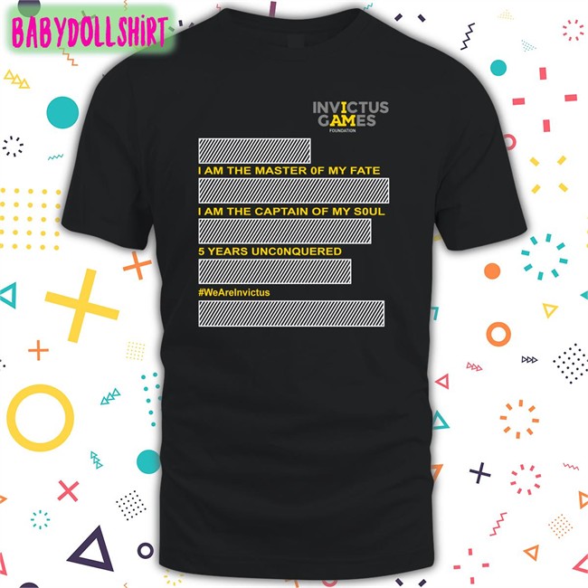 I Am The Master Of My Fate I Am The Captain Of My Soul 5 Years Unconquered Wearelnvictus Tees Invictus Games Foundation