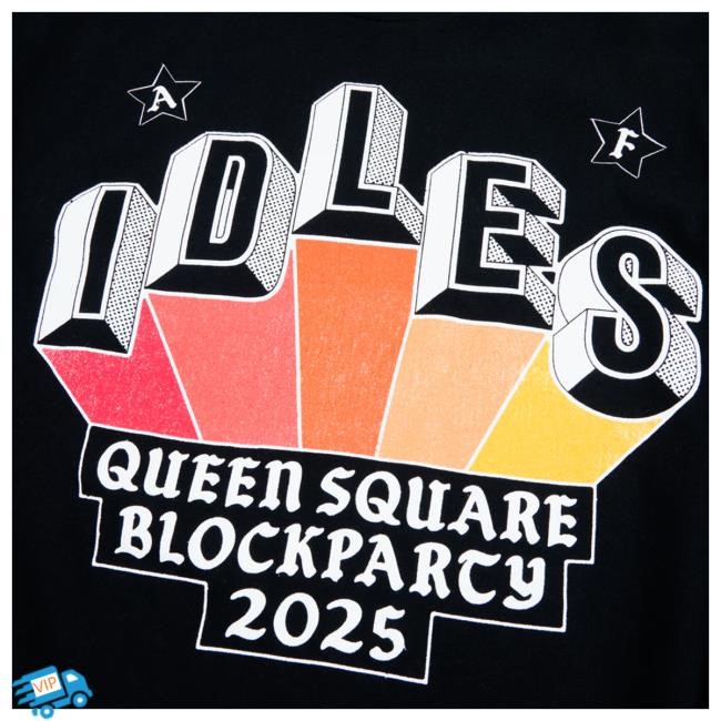 Official Idles Merch Store Shop Idles Band Queen Square Block Party Tshirt