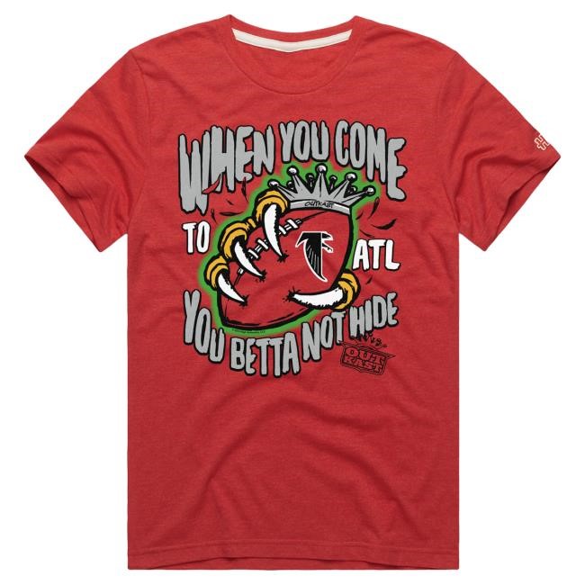 Atlanta Falcons x OutKast Homage Red You Betta Not Hide Tri-Blend Hot Shirt | Official NFL Shop