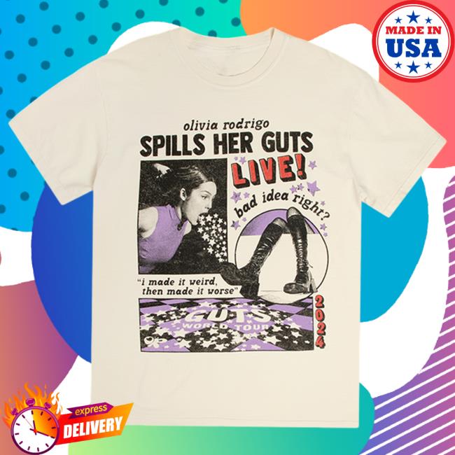 Official Guts Merch Shop Or Spills Her Guts Live New T-Shirt