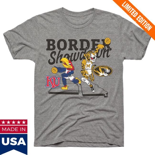 Basketball Border Showdown KU Mizzou T Shirt Charlie Hustle Merch Store Official