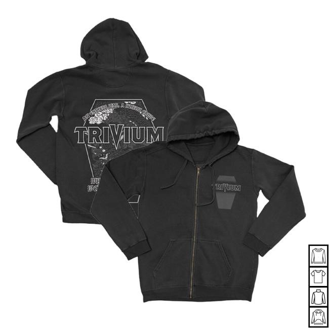 Trivium Merch No Gods Zip Up Hoodie