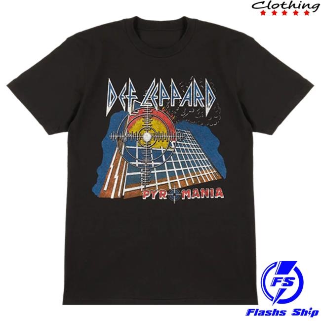 Official Def Leppard Pyromania Tracklist T-Shirts