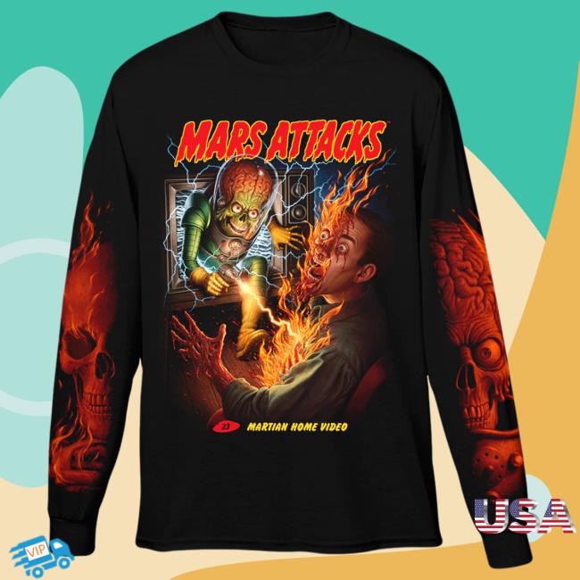 Official Cavity Colors Mars Attacks: Martian Home Video - Long-Sleeve