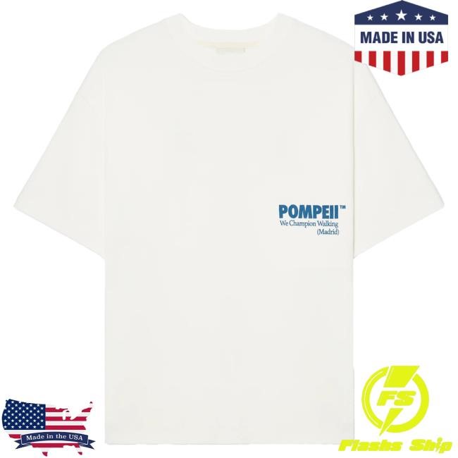 Pompeii Off White Boxy T Shirt Blue | Buy Official Pompeii Apparel