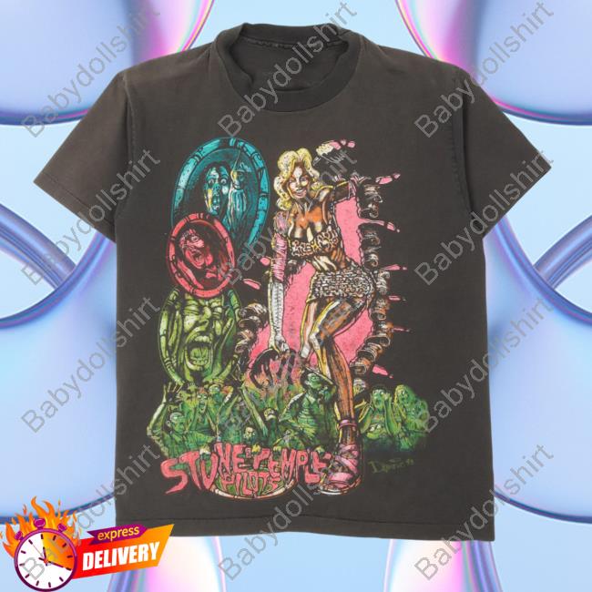 Official Justin Reed Vintage Stone Temple Pilots Zombie Shirt Black Justinreed