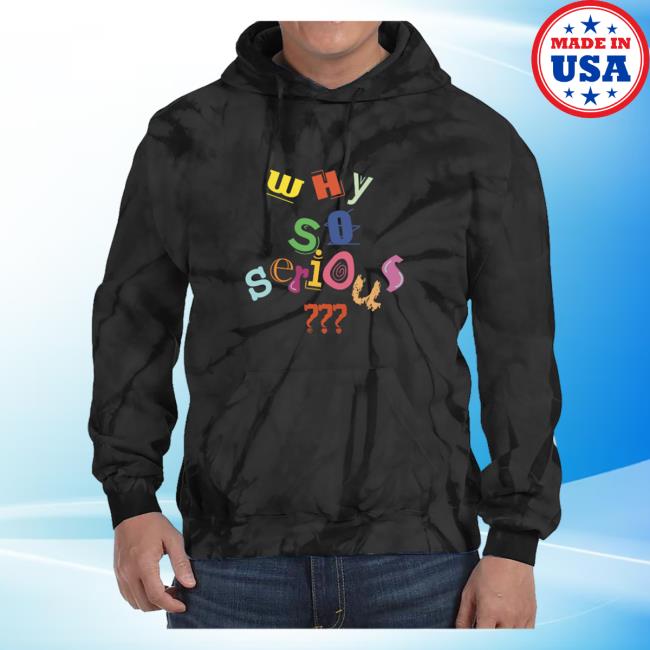 Official Tee Shirt Palace Why So Serious? Tie Dye Sweater Black Teeshirtpalace
