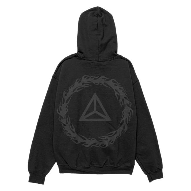 Official Mudvayne Merch Mud Vayne Logo Blackout Pull Over Hoodie Official Mudvayne Merch Mud Vayne Logo Blackout Sweaters