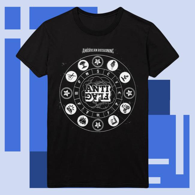 Official Anti Flag Store Merch Spinefarm Records Anti-Flag American Reckoning Black Tee AntiFlag