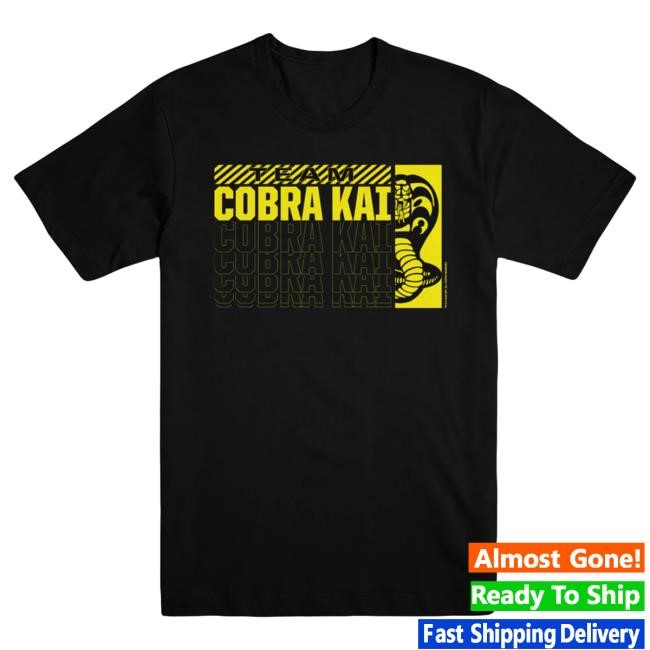Official Cobra Kai Merch Cobra Kai Repeat Logo Unisex Black Shirt