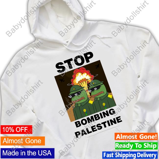 Stop Bombing Palestine Pepe Long Sleeve T Shirt