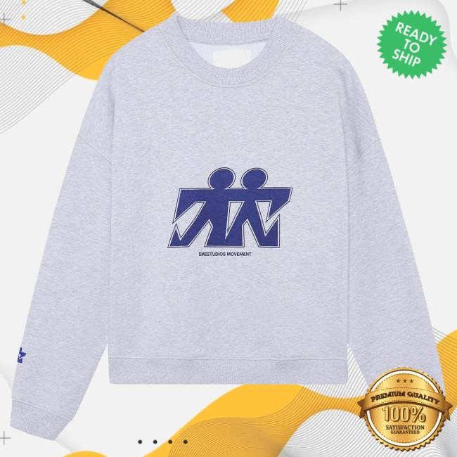 Official Eme Studios Clothing Store Mbuddy Grey Oversized Pullover Sweatshirt EmeStudios