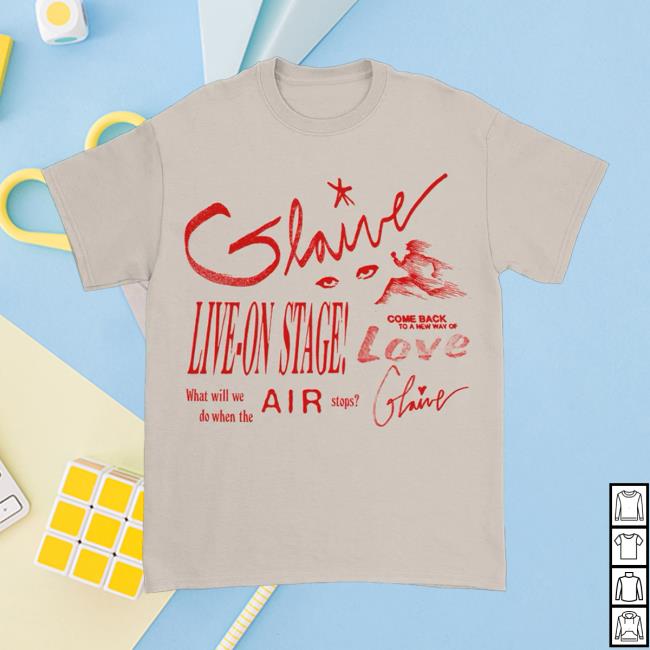 Official Glaive Merch Glaivemusic Live On Stage Red Ink Sweatshirt