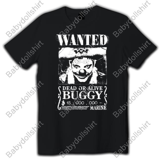 One Piece Live-Action Buggy Wanted Poster T-Shirt Ripple Junction Merch