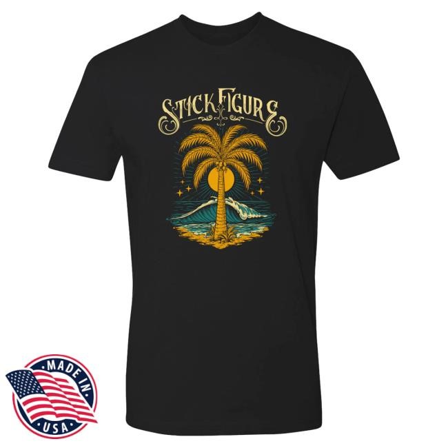 Stick Figure Sunset Rhythm Tees (Black) Stick Figure Merch Store Official